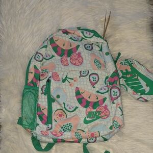 Nike Kids' Fruit Print Backpack - Green and Pink